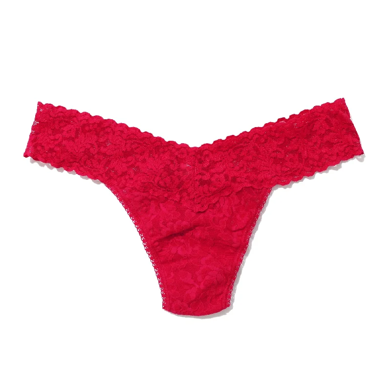 Women's panties for a smooth and comfortable fit under clothing-Hanky Panky Lace Low Rise Thong