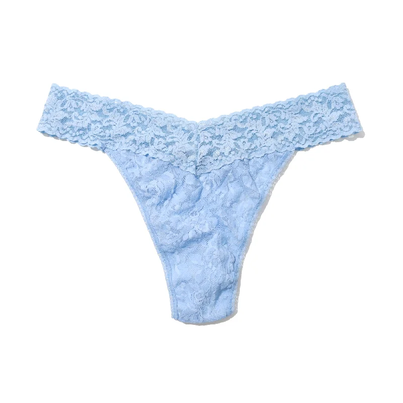 Comfortable women's panties for everyday use-Hanky Panky Lace Original Rise Thong