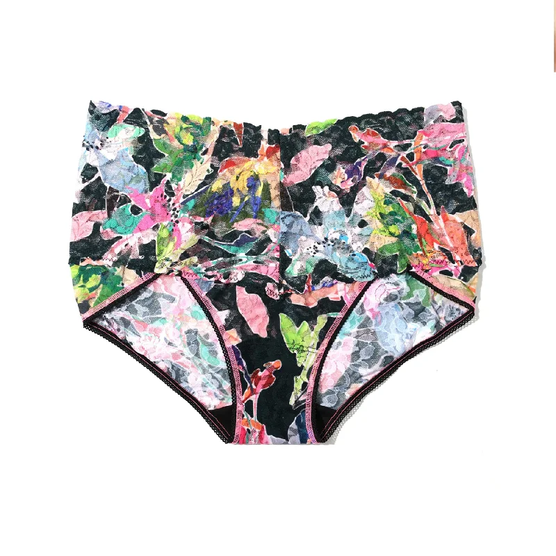 Women's panties for formal wear with a smooth finish-Hanky Panky Printed V-Kini Retro Briefs