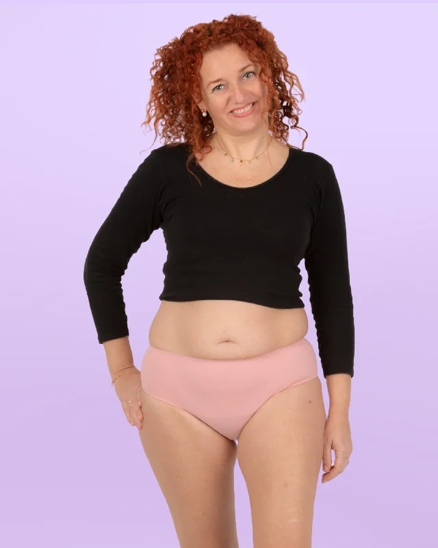 Women's panties with soft elastic waistband for comfort-Incontinence Underwear | Seamless | Pink Women's panties with soft elastic waistband for comfort-Incontinence Underwear | Seamless | Pink