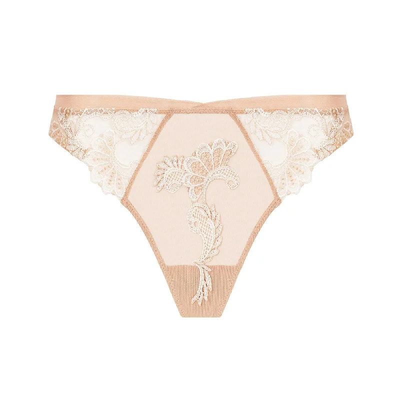 Women's panties for full coverage-Lise Charmel Dressing Floral Thong
