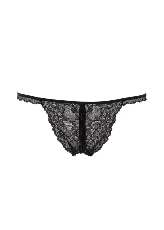 Women's panties for casual wear-Le Petit Secret Openable Naked Panty (Black)