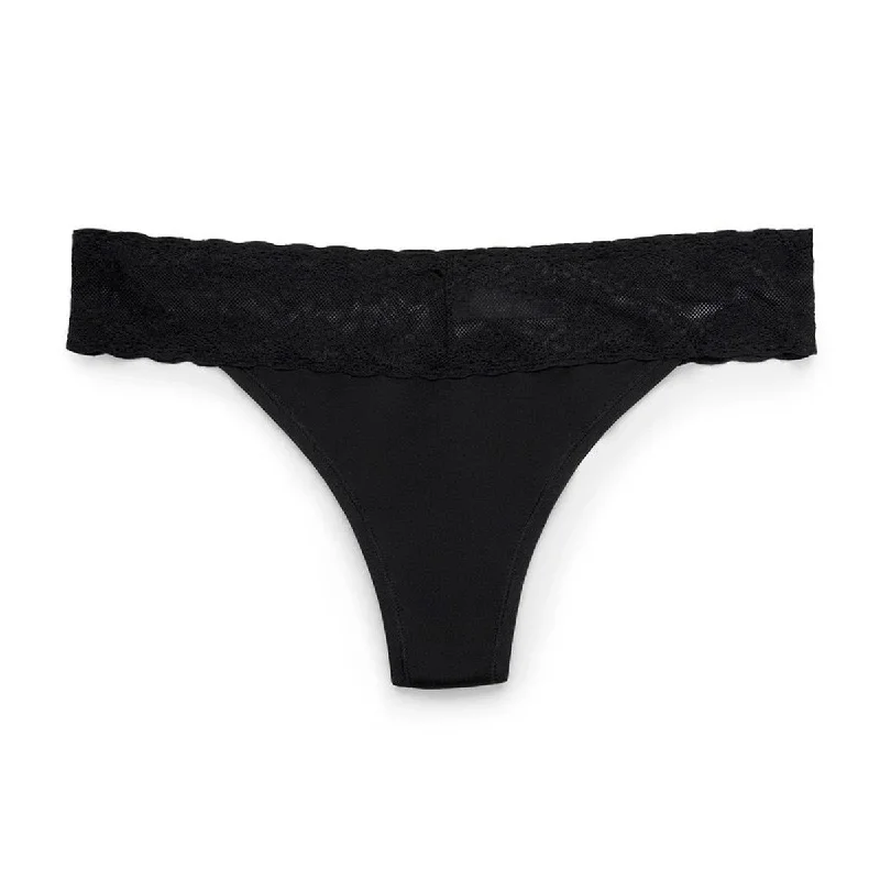 Women's panties with extra-wide sides for comfort-Natori Bliss Perfection Thong