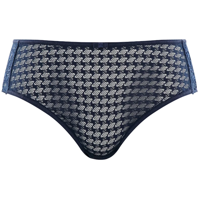 Women's panties for full-figure bodies with smooth shaping-Envy Brief Panty Navy Blue - Panache