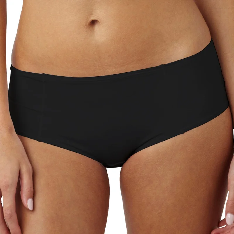 Women's panties for smooth lines under tight clothing-Porcelain Elan Short Black - Panache