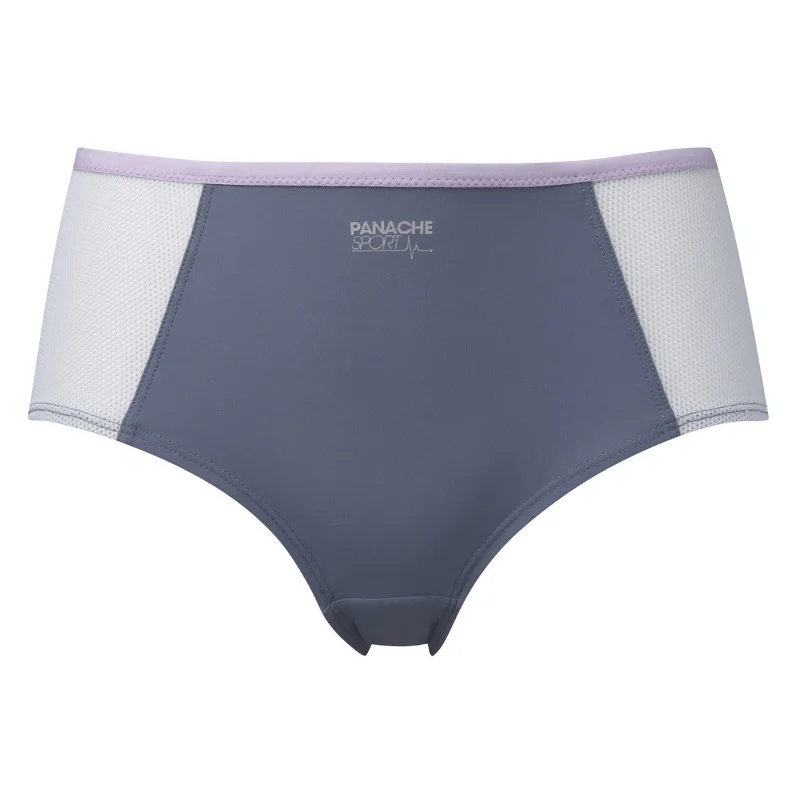 Women's panties with a high waist for extra tummy control-Sport Exercise Gym Short Grey - Panache Sport