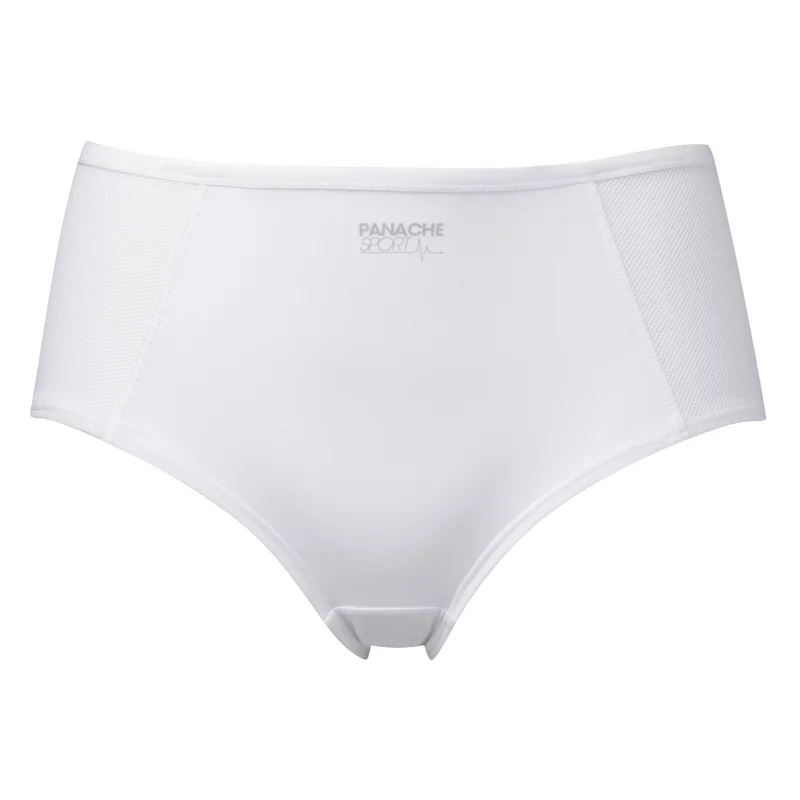 Women's panties with floral lace accents for a romantic look-Sport Exercise Gym Short White - Panache Sport