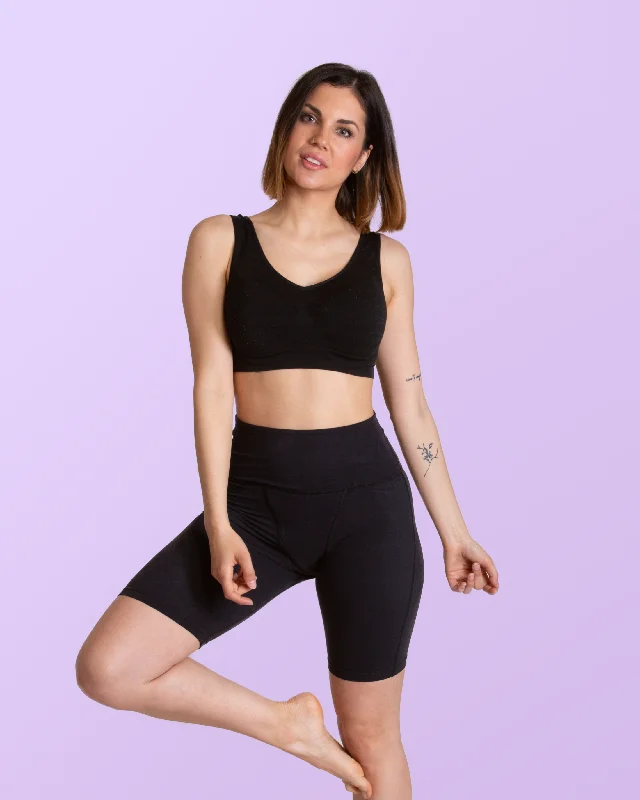 Women's panties with delicate lace accents for elegance-Period Sports Legging Short