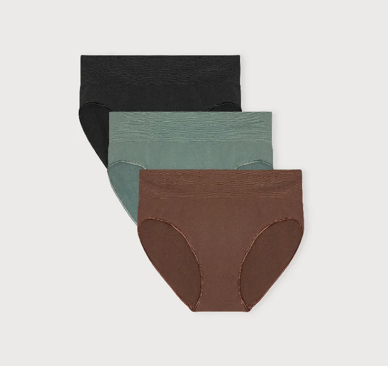 Women's panties with low-rise waist-Smooth High-Leg Briefs 3-Pack