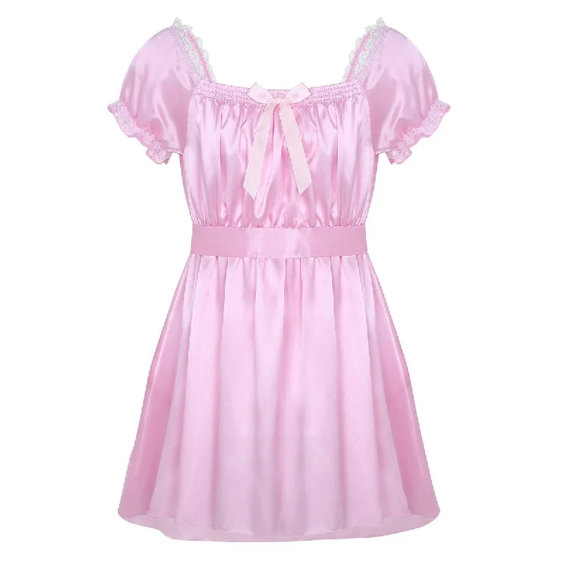 Elegant women's sleep dress for effortless bedtime-"Sissy Katy" Satin Babydoll Dress Elegant women's sleep dress for effortless bedtime-"Sissy Katy" Satin Babydoll Dress