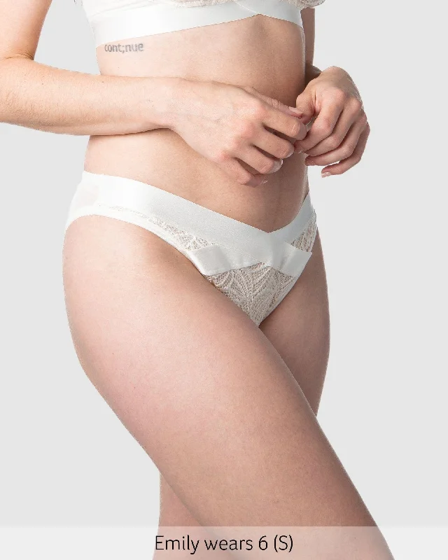 Women's panties with adjustable side straps for a better fit-WARRIOR BIKINI BRIEF IVORY