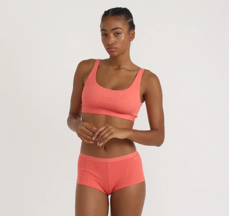 Women's panties for formal wear with a smooth finish-Core Rib Shorty