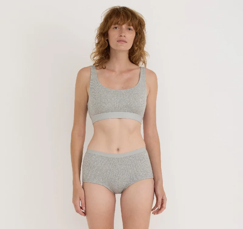 Women's panties with supportive fit for larger bodies-Core Rib Tank Bralette