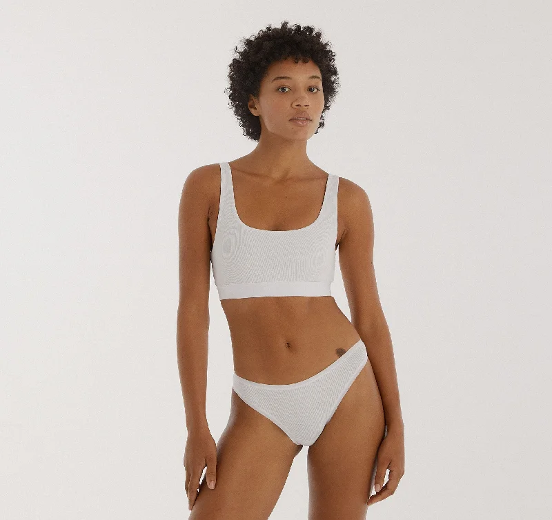 Women's panties with side detailing for added flair-Core Rib Thong