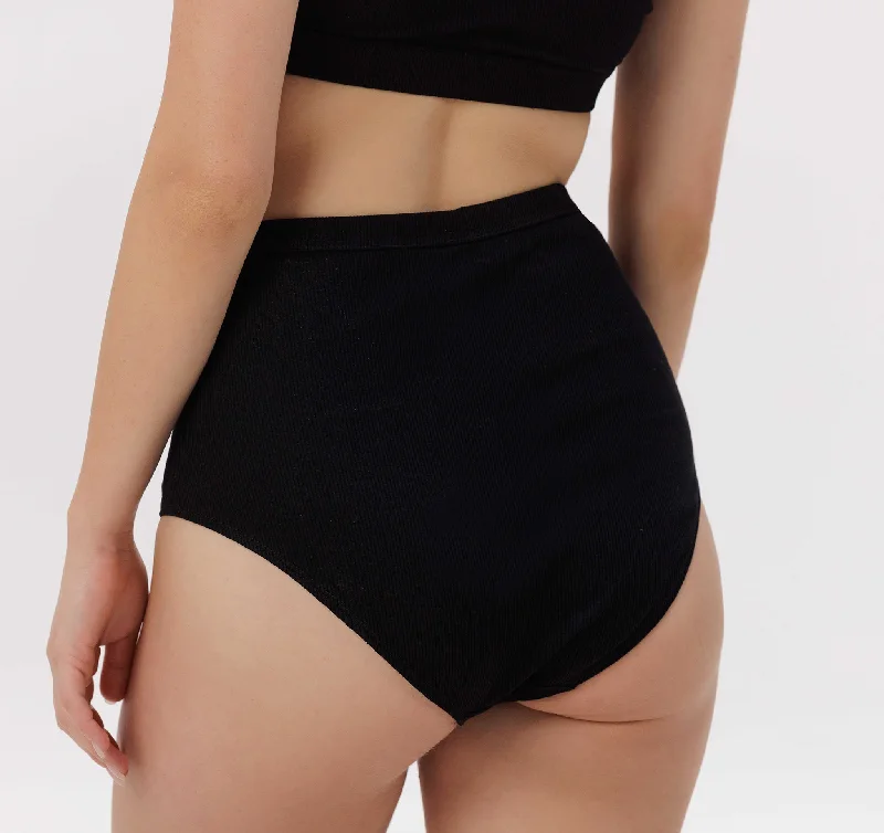 Women's panties for postpartum care-True Rib Super High-Rise Briefs 2-Pack