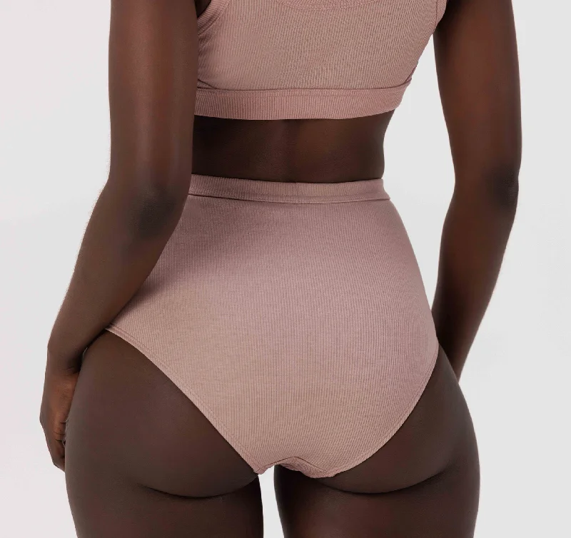 Women's panties with a comfortable waistband for everyday wear-True Rib Super High-Rise Briefs 2-Pack Women's panties with a comfortable waistband for everyday wear-True Rib Super High-Rise Briefs 2-Pack