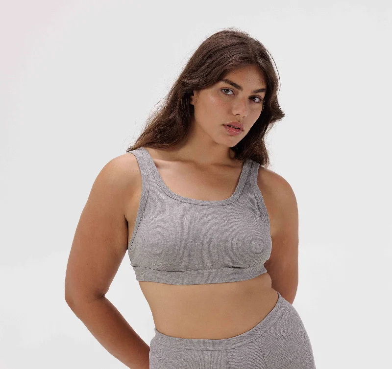 Women's panties with wide waistband for added comfort-True Rib Tank Bra
