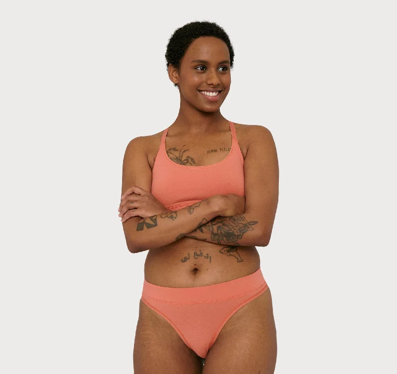 Women's panties with side lace trim for feminine flair-Core Thong 2-pack