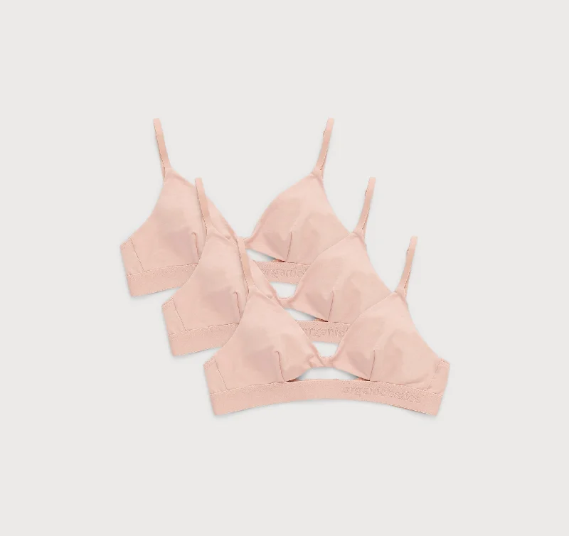 Women's seamless panties for workout-Soft Touch Bralette 3-pack