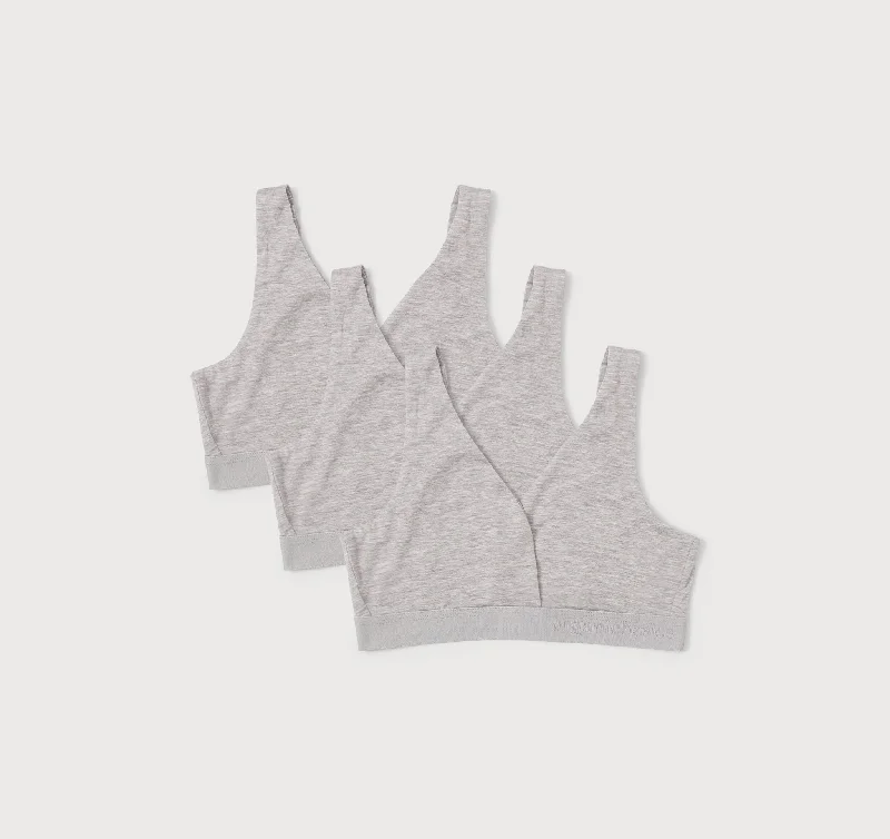 Women's cotton panties with stretch-Soft Touch Basic Bralette 3-pack