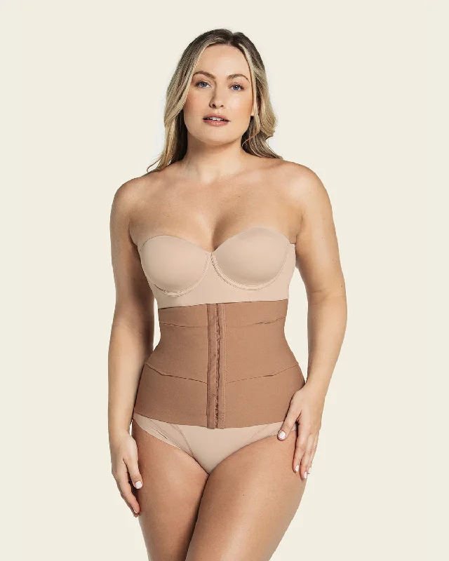 Women's corset with zipper closure design-3-Belt Custom Waist Cincher with Lumbar Support