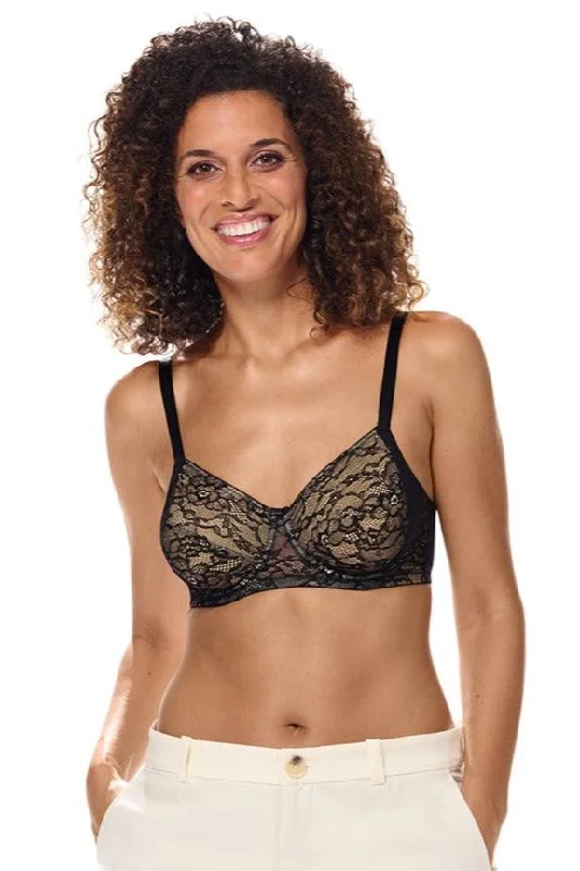 Women's lingerie for lace details-Amoena Camilla Underwired Mastectomy Bra