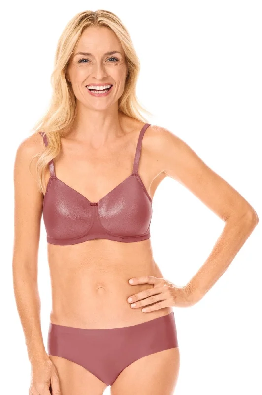 Women's lingerie for premium fabric appeal-Amoena Ivy Padded Mastectomy Bra - Pink October