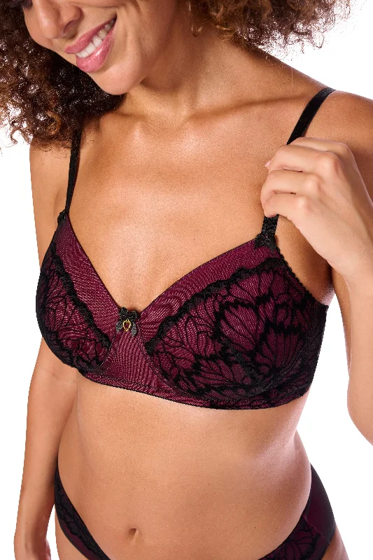 Women's lingerie for intimate seduction-Amoena Leonie Padded Wire-free Mastectomy Bra