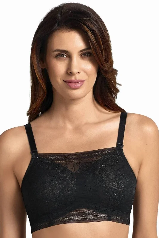 Women's lingerie for flawless silhouette-Anita Fleur Lace Bandeau Top: Black