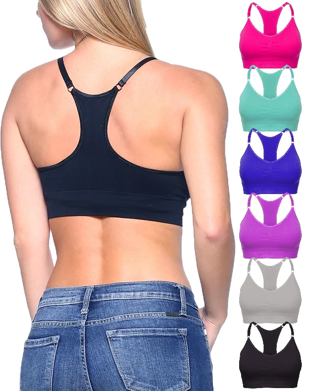 Women's lingerie for feeling sexy-Wirefree Seamless  Bras (6 Pack)