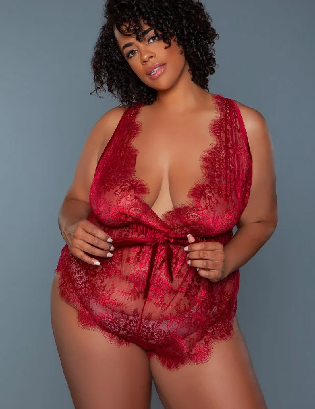 Women's lingerie for luxury sleepwear-Be Wicked 2249P Nancy Teddy Rust