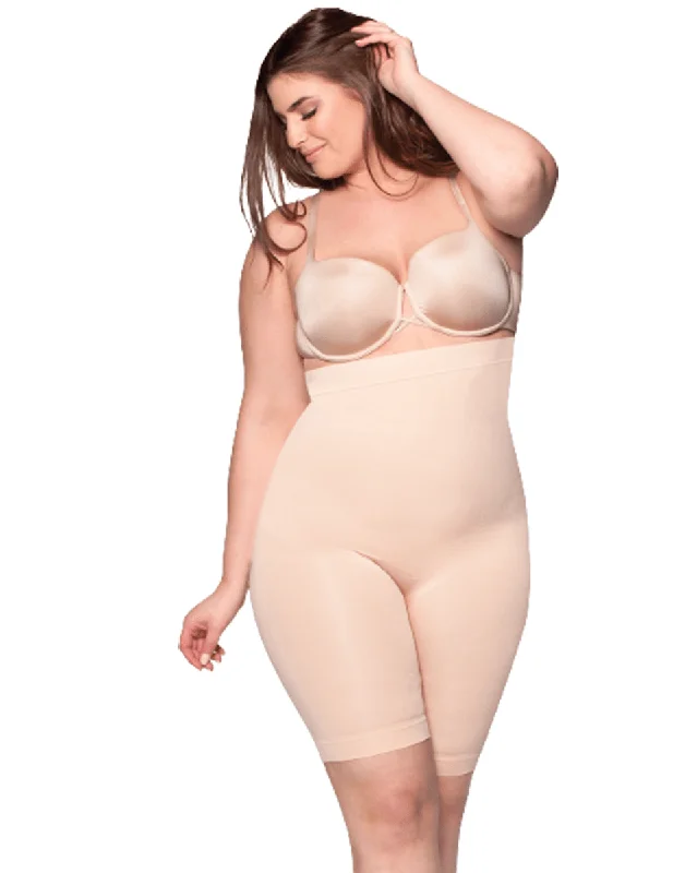 Women's corset with lace and satin fabric for luxury-Body Hush The Sculptor All In One High Waist Body Shaper Women's corset with lace and satin fabric for luxury-Body Hush The Sculptor All In One High Waist Body Shaper