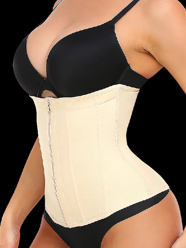 Women's corset with underbust design for waist training-Boned Tummy Control Waist Shaper Waist Trainers