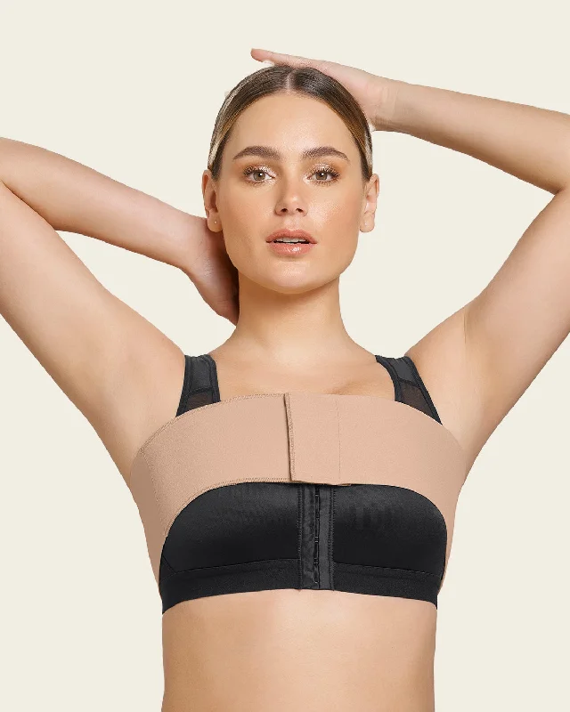 Women's corset with adjustable straps-Breast & Chest Compression Wrap