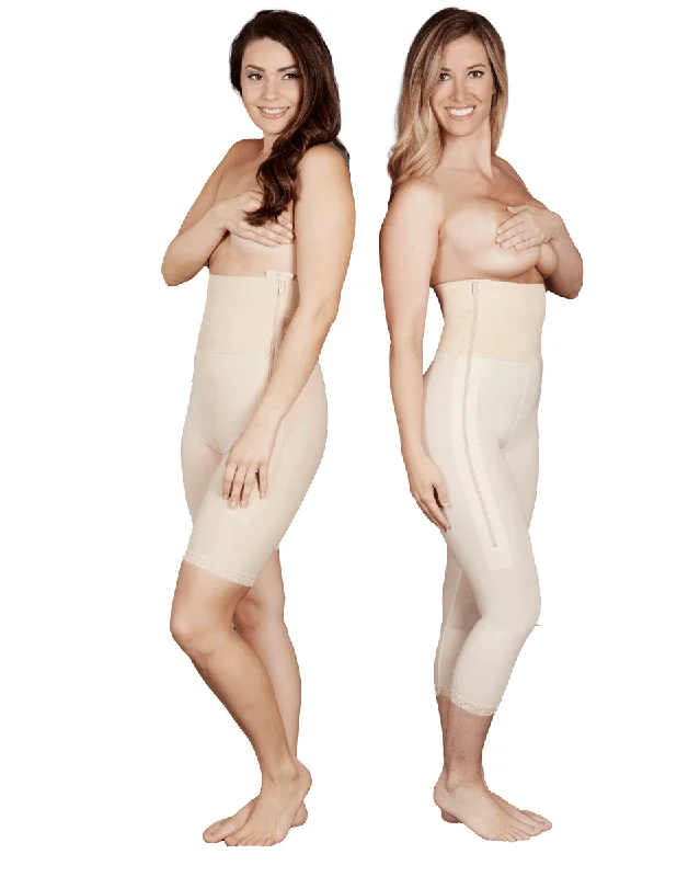 Women's corset for sexy body shaping-Caromed Sculptures Above the Knee Girdle - Beige