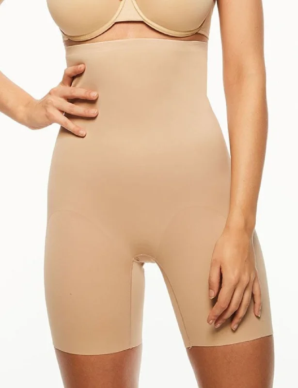 Women's corset with waist training features-Chantelle Basic Shaping High Waist Thigh Slimmer Nude Women's corset with waist training features-Chantelle Basic Shaping High Waist Thigh Slimmer Nude