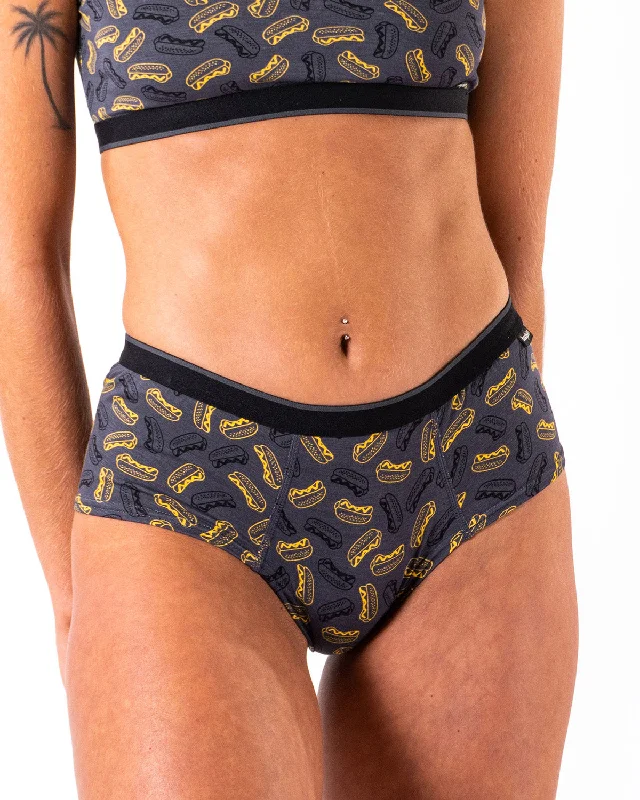 Women's lingerie for luxurious appeal-Culotte Cheeky Bodyskin Weekend Hotdog