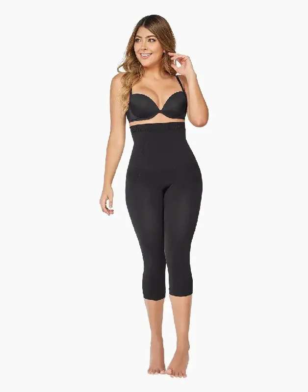 Women's corset for vintage-inspired look-Curveez Capri Leggings Comfort Evolution