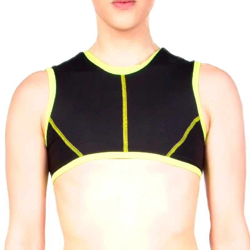 Women's lingerie for classic designs-Damian Top - Black / Green