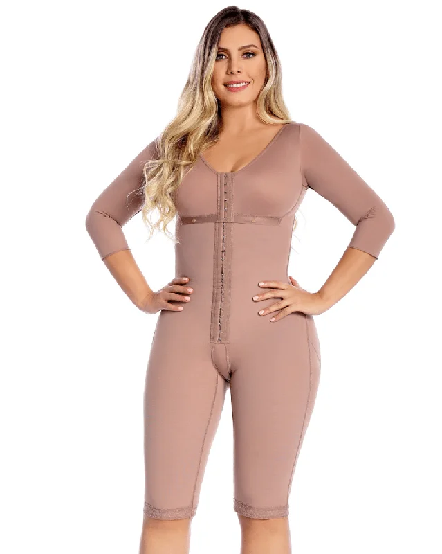 Women's corset for glamorous hourglass shape-Delie Fajas Fit 360 Knee Length With Sleeves and Bra Women's corset for glamorous hourglass shape-Delie Fajas Fit 360 Knee Length With Sleeves and Bra