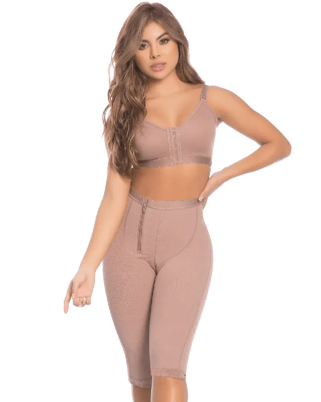 Women's corset for workout sessions-Delie Fajas Butt Lifter and Thigh Shaper with Side Zipper