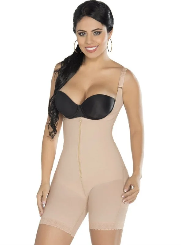 Women's corset with fabric panels for added comfort-Equilibrium Powerflex One Piece Girdle Short Leg Women's corset with fabric panels for added comfort-Equilibrium Powerflex One Piece Girdle Short Leg