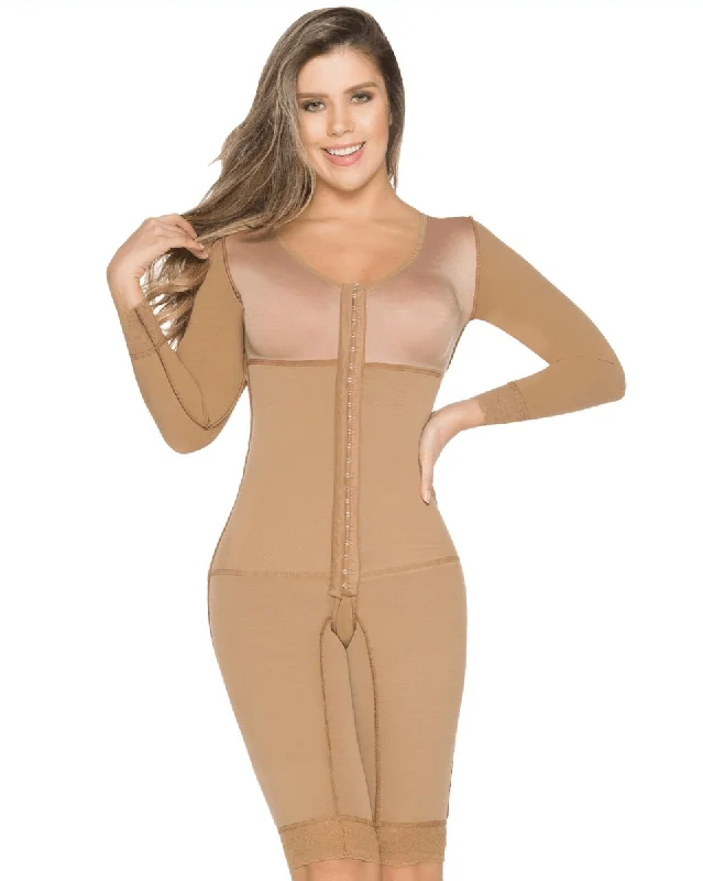 Women's corset with velvet fabric-Equilibrium Post Op Shapewear With Sleeves And Bra Bodysuit Women's corset with velvet fabric-Equilibrium Post Op Shapewear With Sleeves And Bra Bodysuit