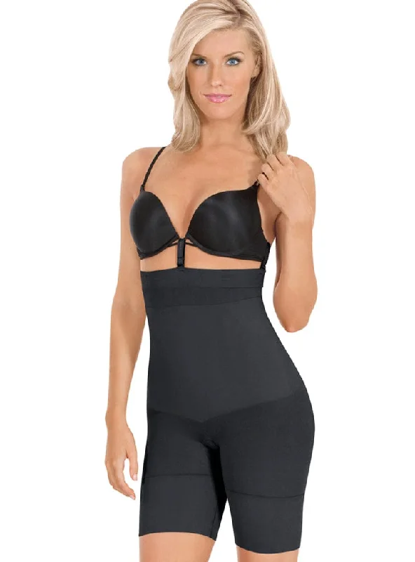 Women's corset with steel boning for strong support-Euroskins Seamless High Waist Boxer Shaper