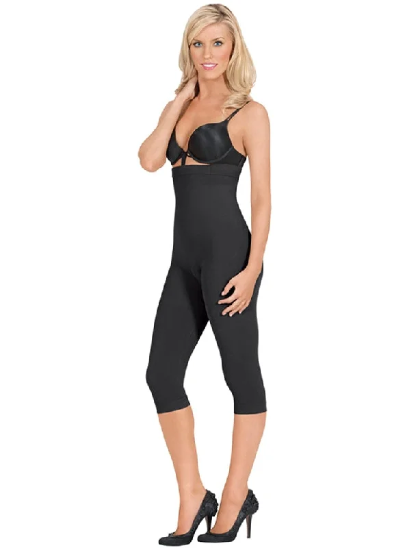 Women's corset for waist sculpting and control-Euroskins Seamless High Waist Capri Shaper