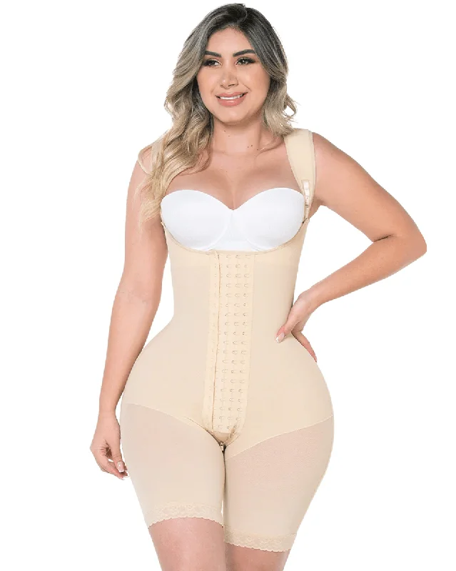 Women's corset for defined waist shaping-Fajas M & D Fajas Colombianas Post-Op Mid Thigh Shapewear Bodysuit for Guitar and Hourglass Body Types Women's corset for defined waist shaping-Fajas M & D Fajas Colombianas Post-Op Mid Thigh Shapewear Bodysuit for Guitar and Hourglass Body Types