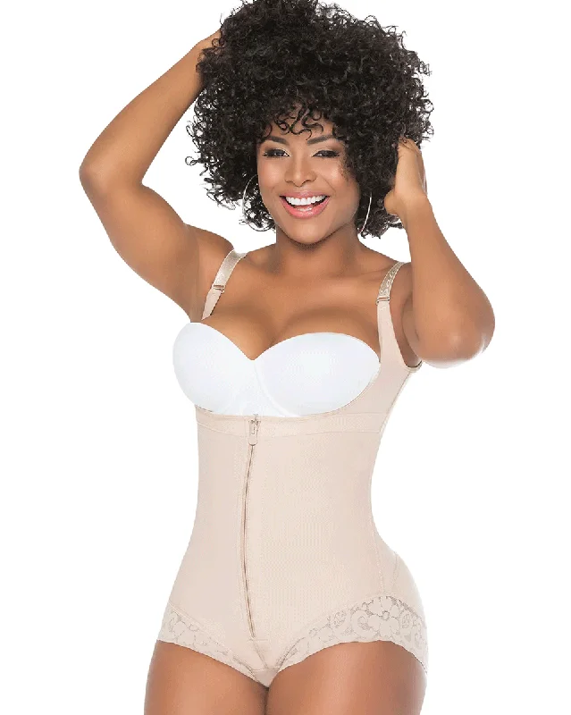 Women's corset for under bust shaping-Fajas Salome High Back Strap Shaping Body With Lace