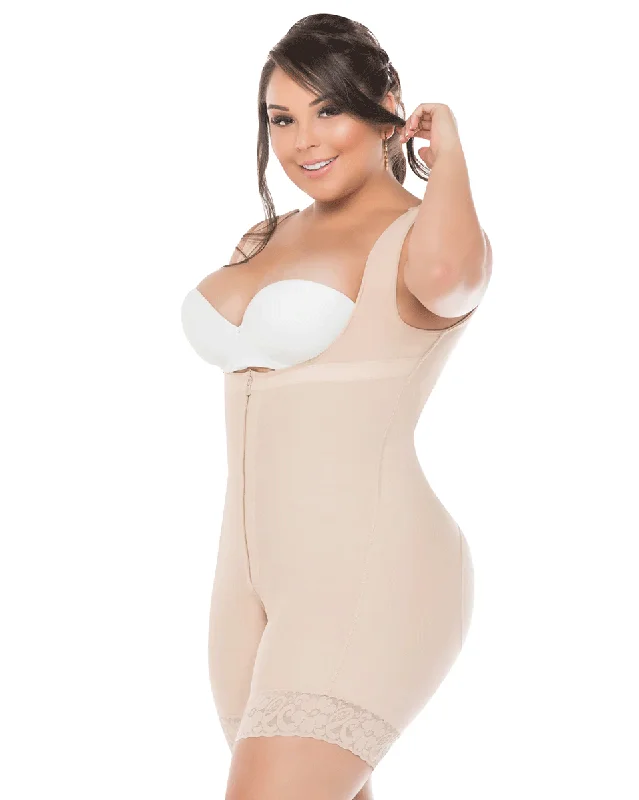 Women's corset for full-figure support-Fajas Salome Mid Thigh Firm Compression Full Body Shaper Women's corset for full-figure support-Fajas Salome Mid Thigh Firm Compression Full Body Shaper