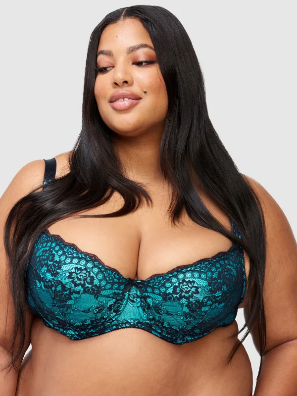 Women's lingerie for luxury lingerie sets-Voluptuous Full Figure Push Up Bra