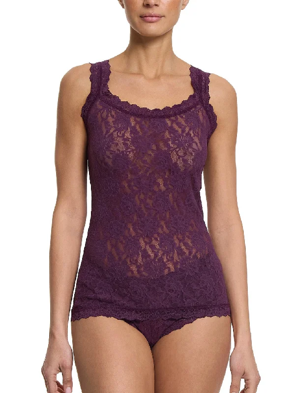 Women's corset with floral lace trim-Hanky Panky Signature Lace Unlined Camisole